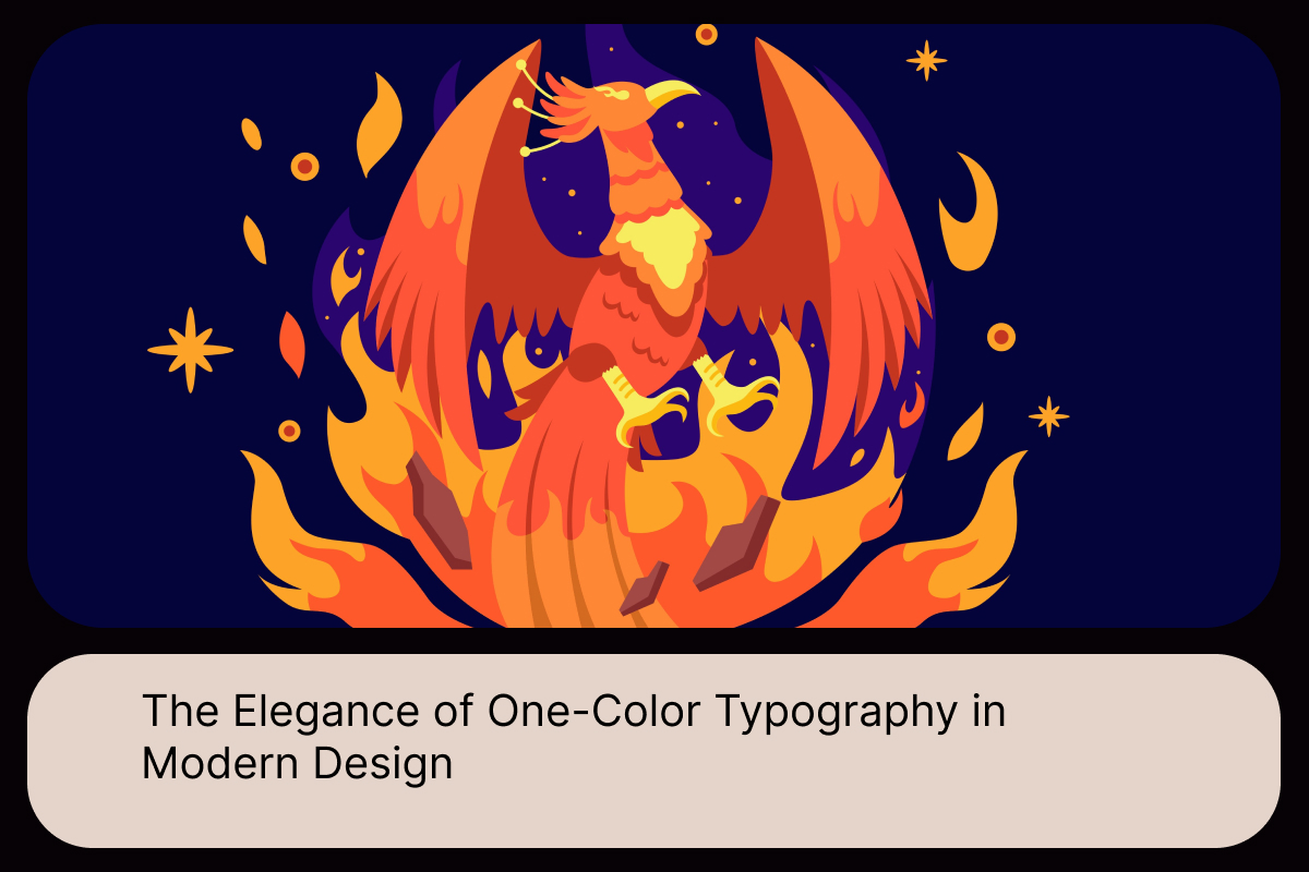 The Elegance of One-Color Typography in Modern Design